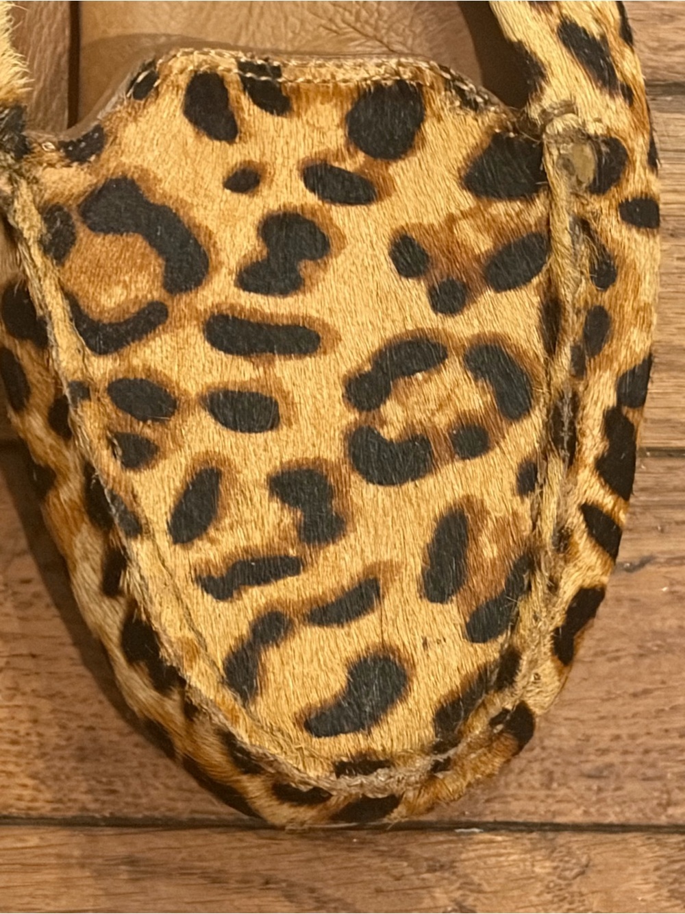 Antonio Melani Real Bovine Hair Upper Leather Cheetah Loafer Flats Sz 8.5 - Picture 2 of 11